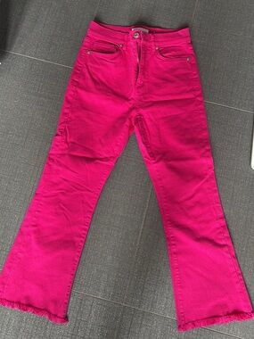 LOFT Bright Fuchsia Flare Jeans